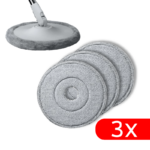 Set di 3 panni di ricambio per mop rotondo