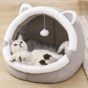 Letto per gatti con pompon