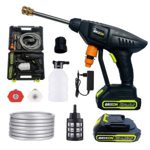 BRIXON AKU Pulitore portatile ad alta pressione + batteria di ricambio