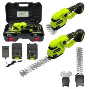 Mini tagliasiepi AKU Brixon + batteria di ricambio (2 pezzi, 2Ah)