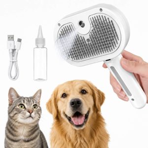 Spazzola a vapore per la toelettatura di cani e gatti