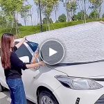 Protezione magnetica del parabrezza contro la neve – video