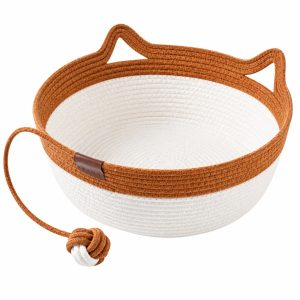 Una comoda cuccia in maglia per animali domestici