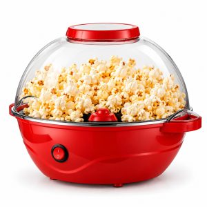 Pratica macchina per popcorn da casa con ciotola girevole per servire