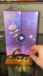 Rosa galattica scintillante con supporto – video